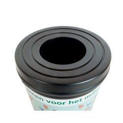 TRASHman grootvolume afvalbak 210ltr - zwart