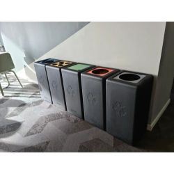 BrickBin circulaire afvalbak Waste 65 ltr - Zwart/grijs
