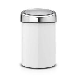 Brabantia Wandafvalemmer Touch Bin 3l. - Wit