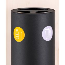 Functionals Revolved L afvalstroomsticker Plastic