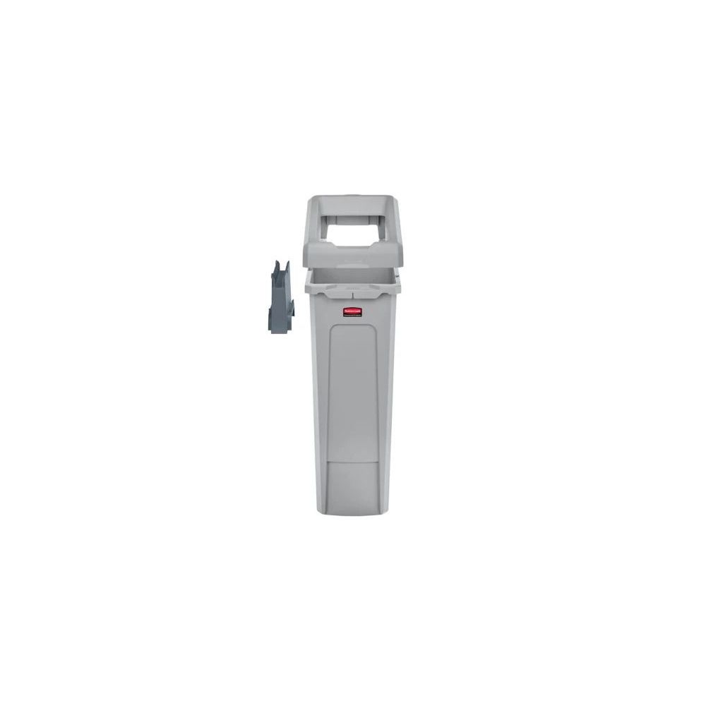 Rubbermaid Slim Jim recyclingstation starterset met luchtsleuven 87 ltr - grijs