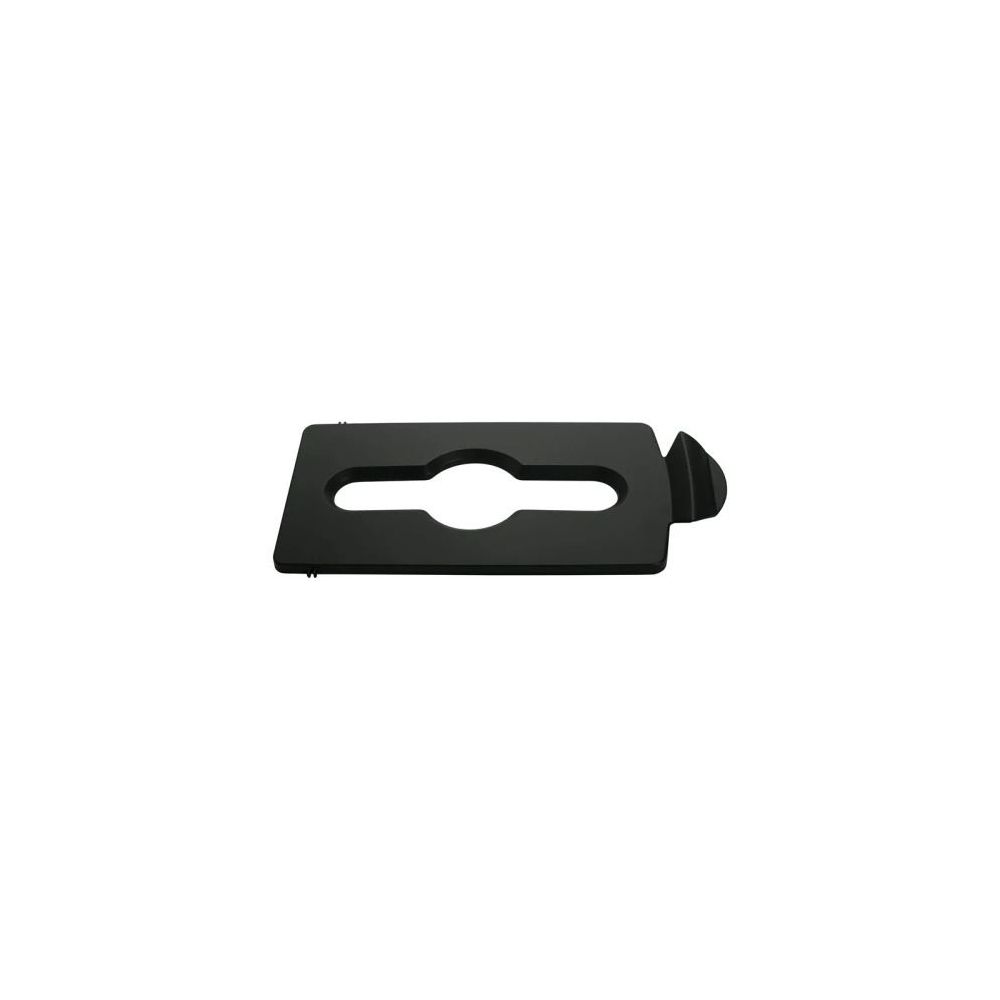 Rubbermaid deksel mixed recycling voor Slim Jim recyclingstation - zwart