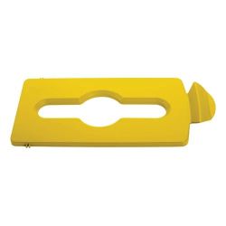Rubbermaid deksel mixed recycling voor Slim Jim recyclingstation - geel