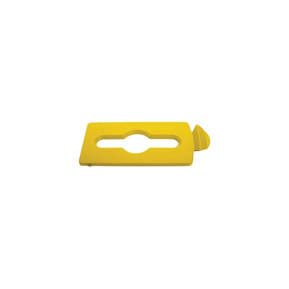 Rubbermaid deksel mixed recycling voor Slim Jim recyclingstation - geel
