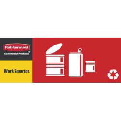 Rubbermaid sticker metaal (10 stuks) -  rood