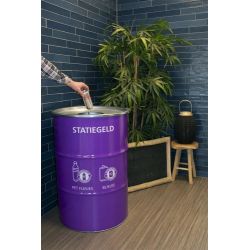 The BinBin afvalbak flessen en blikjes statiegeld 200 ltr - paars