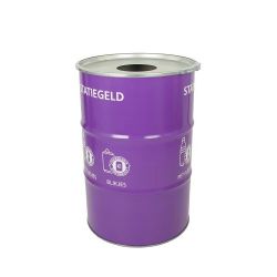 The BinBin afvalbak flessen en blikjes statiegeld 200 ltr - paars