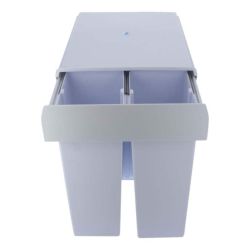 4goodz Inbouw prullenbak afvalscheiding 26 cm breed - 30 liter - wit