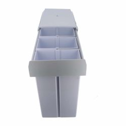 4goodz Trio Inbouw prullenbak afvalscheiding 26 cm - 3x 10 liter - wit