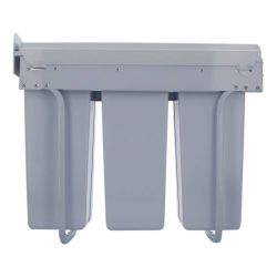 4goodz Trio Inbouw prullenbak afvalscheiding 26 cm - 3x 10 liter - wit
