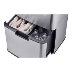 4goodz Smart Waste afvalbak afvalscheiding prullenbak met sensor 72ltr - RVS