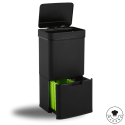 4goodz Smart Waste afvalbak afvalscheiding prullenbak met sensor 72ltr - zwart