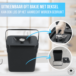 4goodz Smart Waste afvalbak afvalscheiding prullenbak met sensor 72ltr - zwart
