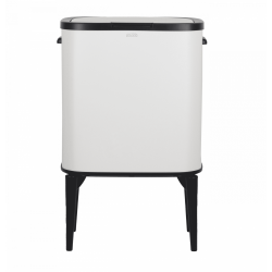 4goodz Luzzo New York touch prullenbak afvalscheiding 2 vakken - afvalscheidingsprullenbak 18 ltr - wit