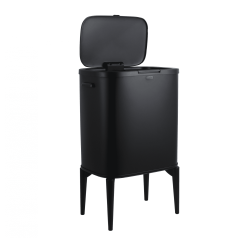 4goodz Luzzo New York touch prullenbak afvalscheiding 2 vakken - afvalscheidingsprullenbak 18 ltr - zwart
