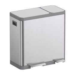 4goodz Luzzo Vermont afvalscheidingsprullenbak pedaalemmer 54 liter - RVS