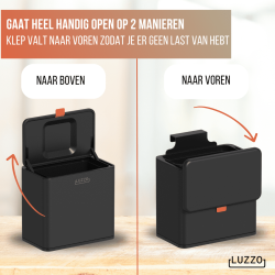 4goodz groente afvalbak - aanrecht afvalbakje 5 liter - uitneembare binnenbak - neerzetten/ophangen - zwart