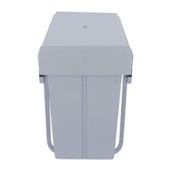 4goodz inbouw prullenbak 3 vakken afvalscheiding - 40 liter - 34 cm - grijs