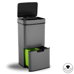 4goodz Smart Waste afvalbak afvalscheiding prullenbak met sensor 72ltr - grijs