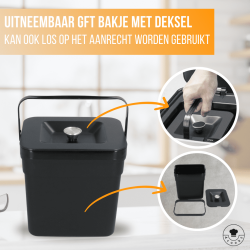 4goodz Smart Waste afvalbak afvalscheiding prullenbak met sensor 72ltr - grijs