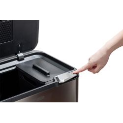 4goodz Luzzo Kansas touch prullenbak met aanrechtafvalbakje - 36 liter - metal grey