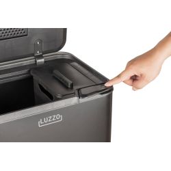 4goodz Luzzo Kansas touch prullenbak met aanrechtafvalbakje - 36 liter - zwart
