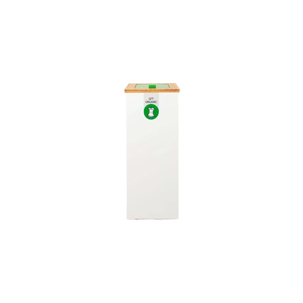 Lune afvalinzamelingsunit Paxa Large 65 ltr GFT/Organic - Wit/bamboe/groen
